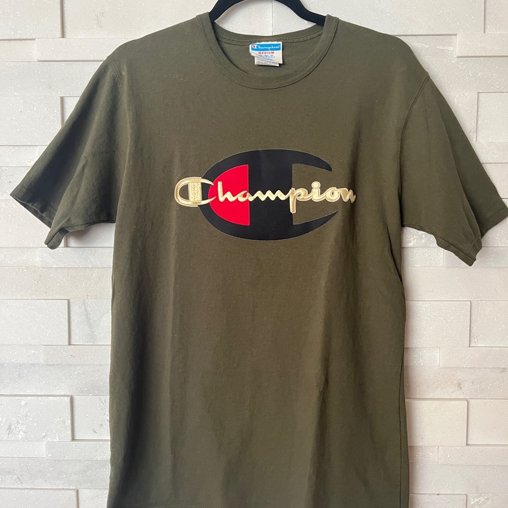 Vintage 1990s Champion Embroidered T-Shirt - Unisex M